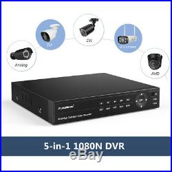 4CH 1080N AHD CCTV DVR+4X Outdoor 720P Night Vision IP Camera Home Security Kit