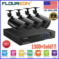 4CH 1080N AHD DVR Outdoor Home CCTV IR-CUT Video Recorder Security Camera System