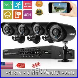 4CH 1080N AHD NVR Outdoor 1500TVL IP Camera CCTV Home Security Video System Kit