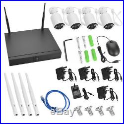 4CH 1080P/ 720P Wireless DVR Wifi IP Camera HD CCTV Home Security Video System