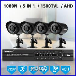 4CH 1080P AHD CCTV DVR 1500TVL 20M IR Night Outdoor Home Security Camera System