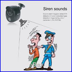 4CH 1080P AHD DVR Smart Alarm Home CCTV Security System Camera with PIR+Siren 1TB