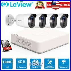 4CH 1080P DVR Outdoor HD 2MP CCTV Security Camera System Night Vision 1TB HDD