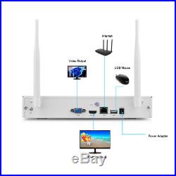 4CH 1080P NVR DVR Wireless CCTV IP Camera Security Video Recorder System IR Wifi