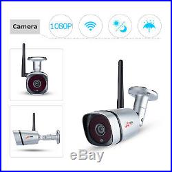 4CH 1080P Wireless Security Camera System Outdoor CCTV WiFi Camera 1TB HardDrive