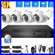 4CH 5MP Lite DVR 1080P Outdoor CCTV Security Camera System Kit with 1TB Hard Drive