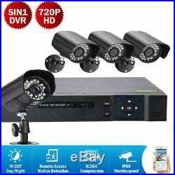 4CH 5in1 1080N DVR Outdoor 720P IR-CUT CCTV Camera Security System Motion Detect