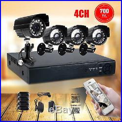 4CH 960H H. 264 DVR Video Recorder Outdoor Waterproof CCTV Security Camera System