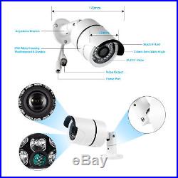 4CH AHD 4MP CCTV Camera Security System Outdoor IR Night Vision DVR Homeuse US