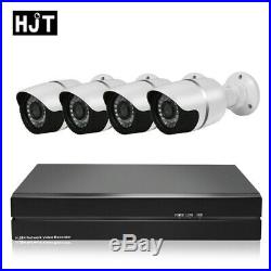 4CH POE HD 1080P IP Camera Security System POE NVR Kit CCTV Outdoor Night Vision