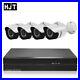 4CH POE HD 1080P IP Camera Security System POE NVR Kit CCTV Outdoor Night Vision