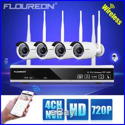4CH Wireless 1080P HDMI CCTV DVR 4xOutdoor 720P IR Security IP Camera NVR System