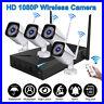 4CH Wireless 1080P NVR Outdoor IR WIFI IP Camera CCTV Security Alarm System APP
