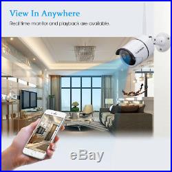 4CH Wireless CCTV 1080P DVR Kit Outdoor Wifi WLAN 720P IP Camera Security System