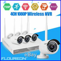 4CH Wireless CCTV 1080P DVR NVR + 4X Wireless 1.0MP 720P IP Camera Security Kit