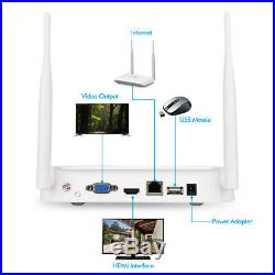 4CH Wireless CCTV 1080P DVR NVR K+4XOutdoor Wifi 720P HD Security IP Camera 2 MP