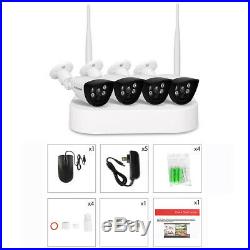4CH Wireless CCTV 1080P DVR NVR K+4XOutdoor Wifi 720P HD Security IP Camera 2 MP