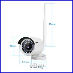4CH Wireless CCTV 1080P DVR Outdoor Wifi WLAN 720P IP Camera Security NVR System