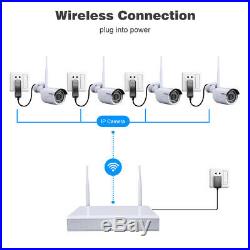 4CH Wireless IP Camera CCTV Home Security Video System 1080P IR Night Outdoor US