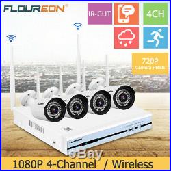 4CH Wireless WIFI 1080P HDMI DVR IR CUT CCTV Surveillance Security Camera System