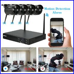 4CH Wireless WIFI 1080P NVR 4X720P Outdoor CCTV IP Camera Security System Kits
