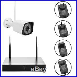 4CH Wireless Wi-Fi 1080P IP Camera HDMI NVR Outdoor Home Security IR CCTV System