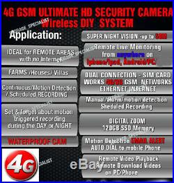 4G GSM Security Camera Wireless Alarm Farm Remote View CCTV Outdoor Phone 3G