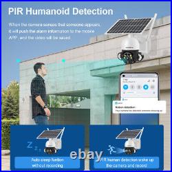 4G LTE Cellular Solar Security Camera CCTV System Wireless Outdoor Home PTZ 4MP