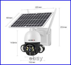 4G LTE Cellular Solar Security Camera CCTV System Wireless Outdoor Home PTZ 4MP