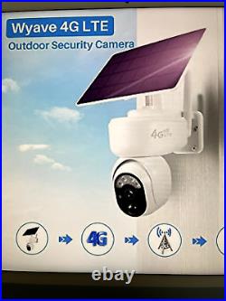 4G LTE Pan Tilt Cellular Outdoor Security Camera, SIM&TF Card included, Solar