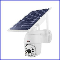 4G LTE Solar Power PTZ Security Camera Outdoor CCTV PIR Motion Night Vision IP66