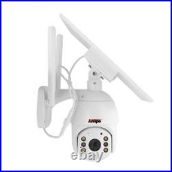 4G LTE Solar Power PTZ Security Camera Outdoor CCTV PIR Motion Night Vision IP66