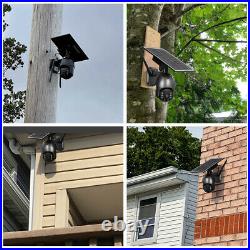 4G/WiFi 1080P 4MP Solar Power PTZ IP Camera Security CCTV Waterproof Outdoor Cam