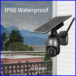 4G/WiFi 1080P 4MP Solar Power PTZ IP Camera Security CCTV Waterproof Outdoor Cam