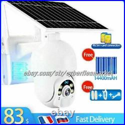 4G/WiFi 1080P Solar PTZ IP Camera Home Outdoor Security CCTV Motion Detection