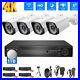 4K 5MP Lite 8CH DVR Security Camera System Kit 1080P Outdoor with Hard Drive 1TB