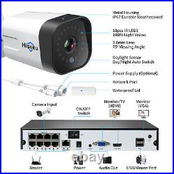 4K 8CH NVR PoE Security 5MP IP Camera CCTV System Audio Human Detection 3TB