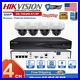 4K 8MP 4CH Hikvision CCTV System Kit 4PoE Dome IP Camera Home Security MIC Lot