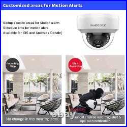 4K 8MP 4CH Hikvision CCTV System Kit 4PoE Dome IP Camera Home Security MIC Lot