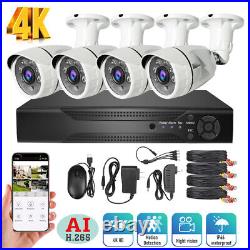 4K Lite Security Camera System H. 265+ 4CH HD Video DVR Recorder CCTV Cameras