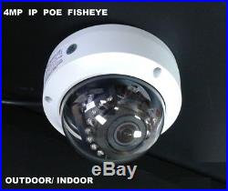 4MP IP POE Fisheye Panoramic ONVIF camera 360 Degree Wide Outdoor Indoor Audio