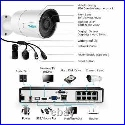 4MP Security IP Camera System 8CH PoE NVR 724 Recording Kit Reolink RLK8-410B4