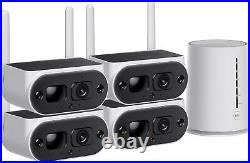 4MP Solar Wireless Security Camera System Home Outdoor Wifi CCTV PIR Cameras 4CH