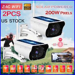 4PC 1080P PTZ Solar Security Camera Outdoor 360° Wireless WiFi Solar Camera CCTV