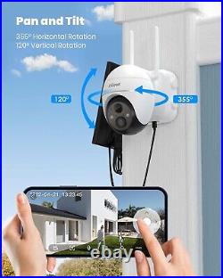 4PCS ieGeek 2K Outdoor Wireless 360° PTZ Security Camera WiFi Home CCTV System