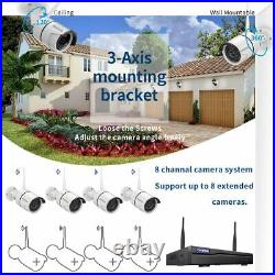 4Pcs CCTV Camaras De Seguridad Inalambrica Para Casas Wifi 8CH 1080P NVR HD