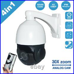 4in1 30X Zoom IR CVI/CVBS/AHD/TVI 2MP Outdoor CCTV PTZ Speed Dome Camera CMOS