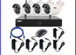 4p Wireless Security Camera System WiFi NVR 720P Camera Night Vision CCTV System