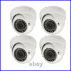 4pcs 1800TVL 2.8-12mm Varifocal 36IR LEDs CCTV Surveillance Security Camera