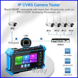 5 inch 8MP CCTV Camera Tester AHD TVI CVI Analog Monitor Security 4K H. 265 PoE